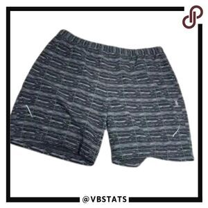 Tasc Performance Bamboo Black-Smoke Gray Patten Athletic Shorts in Size Large‎